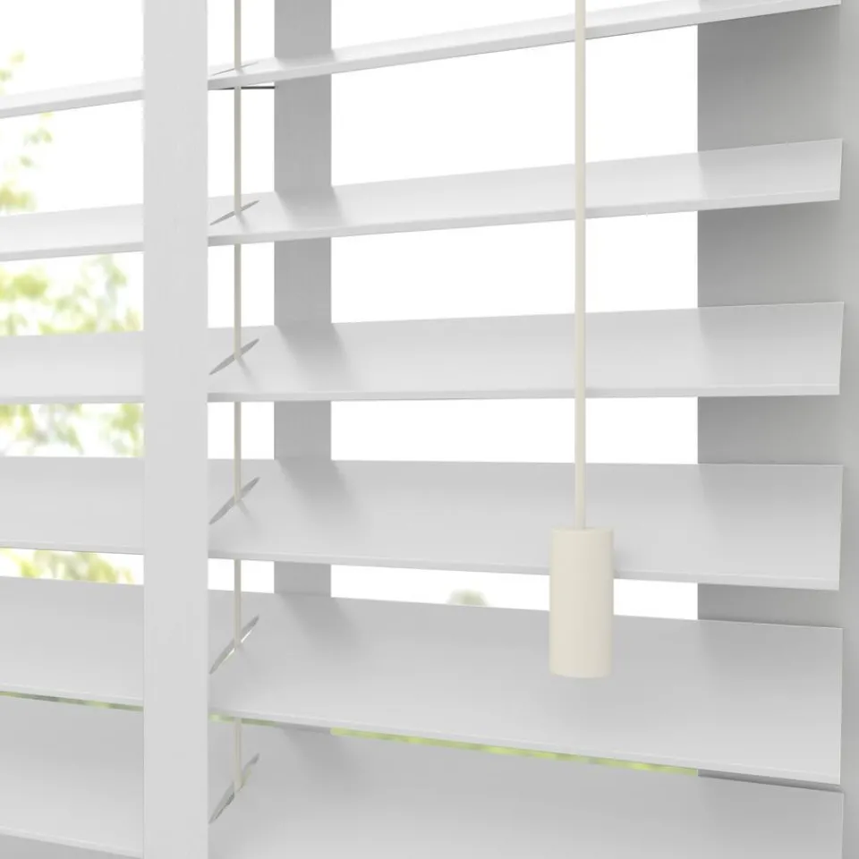 Kwantum Fenstr Houten Jaloezie Hein Off-White 50mm | Houten Jaloezieën | Jaloezieën