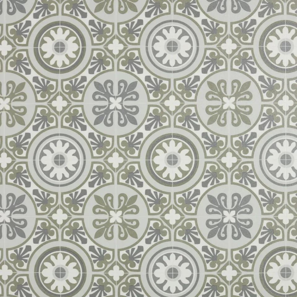 Kwantum Vinyl Macon Groen Tegellook | Vinyl Vloeren